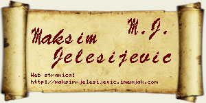 Maksim Jelesijević vizit kartica
